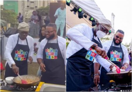 BBNaija's Whitemoney lands in trouble for joining Sanwo-Olu to cook at Lagos state food festival