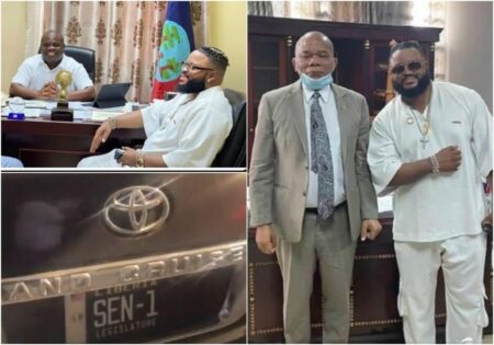 Fans react as BBNaija's Whitemoney becomes senator in Liberia, gets a brand new car