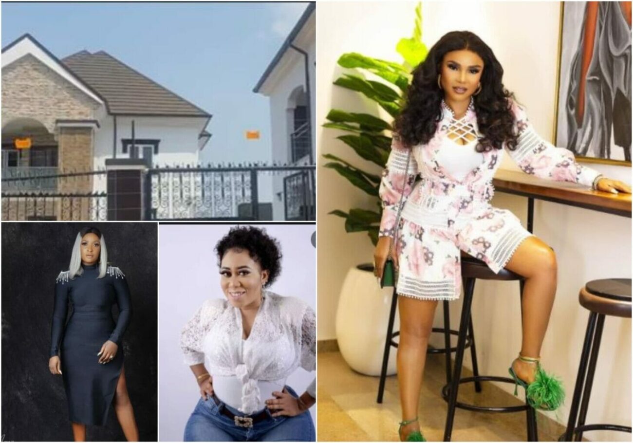 Iyabo Ojo, Moyo Lawal, others react as Blessing CEO launches new mansion allegedly owned by her baby daddy