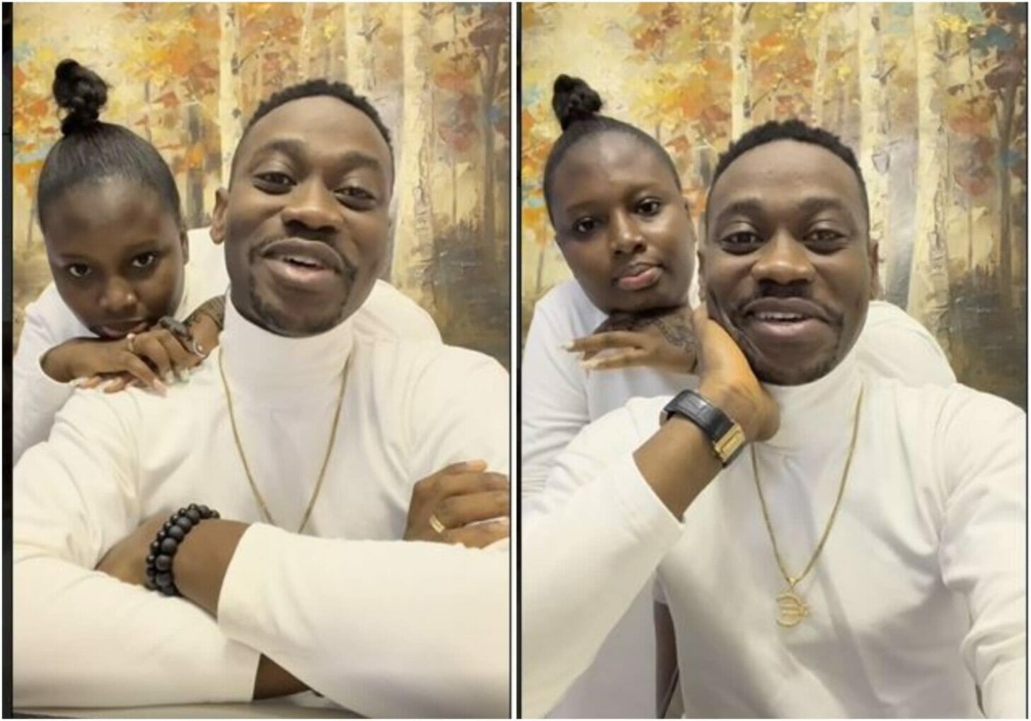 Lateef Adedimeji and wife Mo Bimpe shares romantic video express appreciation to colleagues and fans.