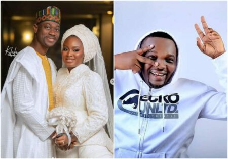 Yomi Fabiyi set aside beef congratulate Bimpe Oyebade on her marriage months after she accused him of demanding sex for role