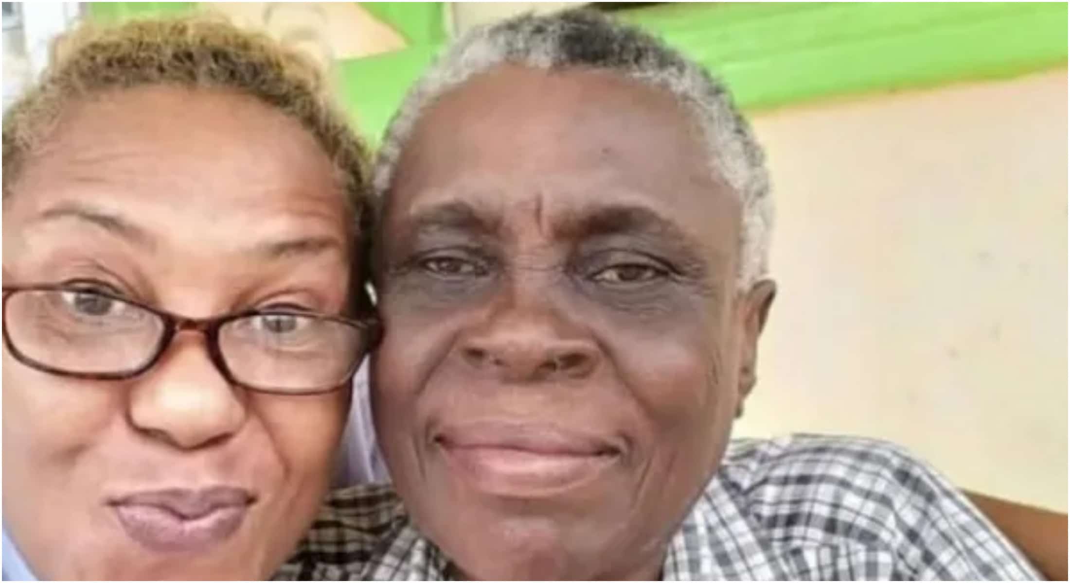Shan George poses with late mother