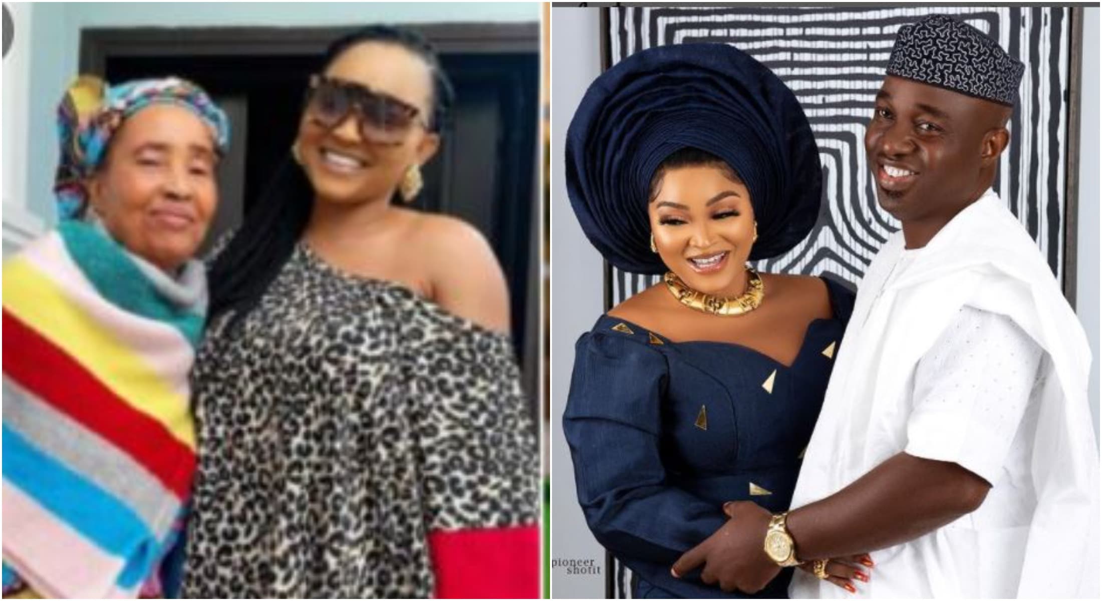 Mercy Aigbe and mother