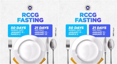 RCCG 50 days fasting and prayers 2022