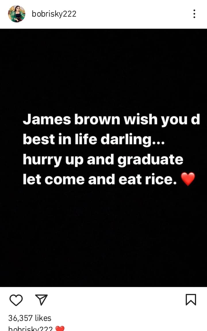 Bobrisky makes peace with James Brown