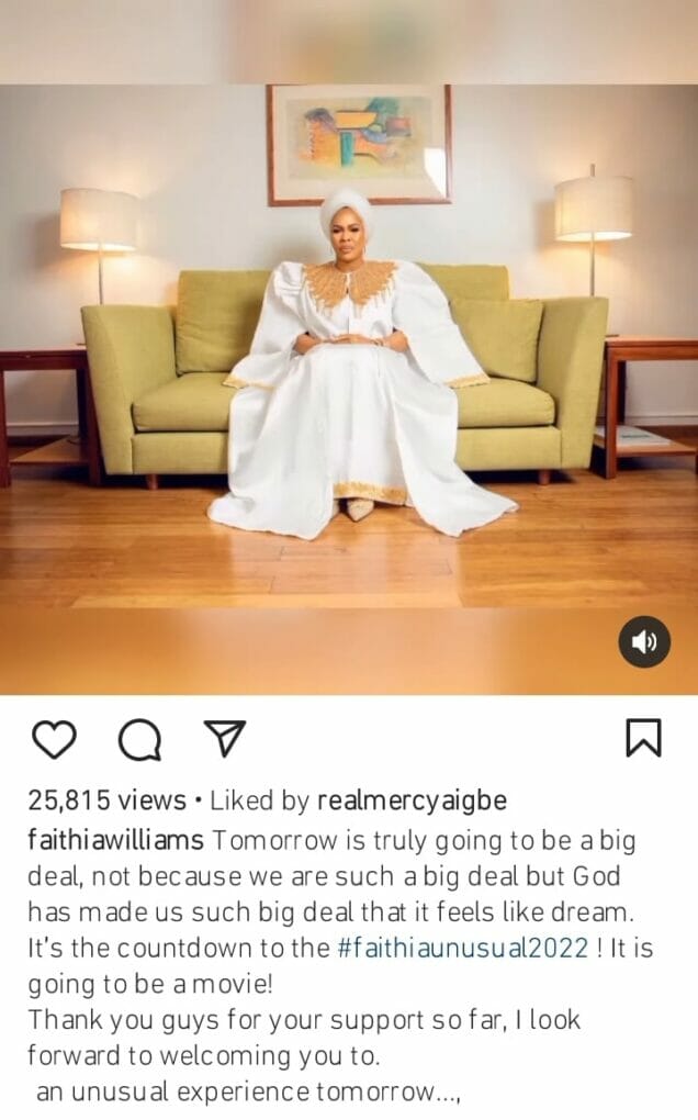 Faithia Williams  unusual event
