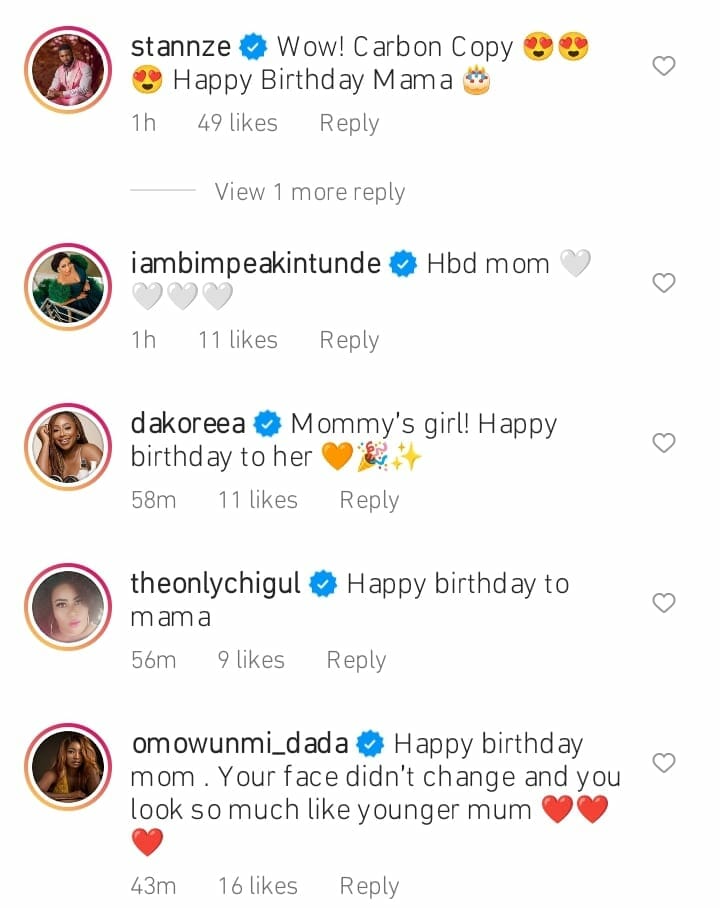 Fans in awe over Adunni Ade striking resemblance with her mum
