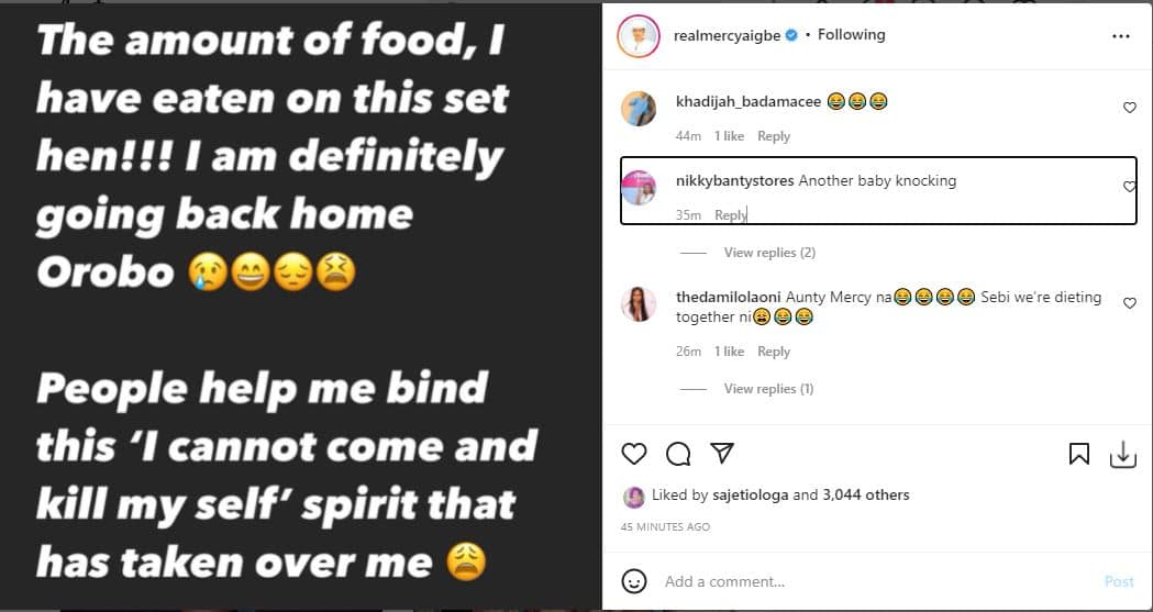 Mercy AIGBE LAMENTS