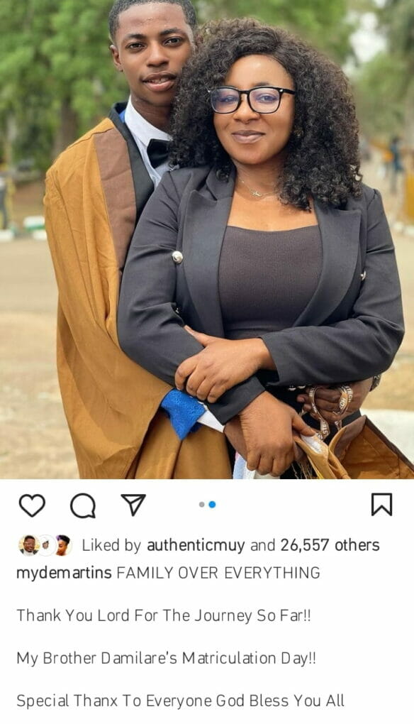 Mide Martins reunites with brother