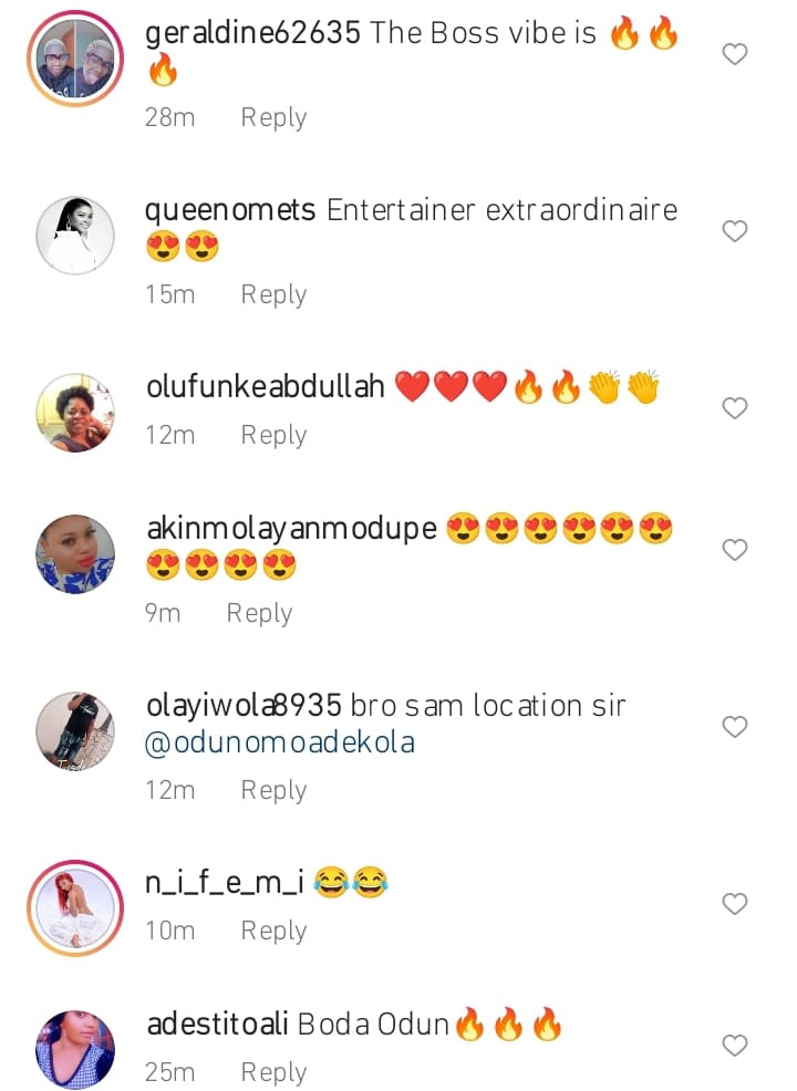 Fans reacts as Odunlade Adekola rocks the dance floor
