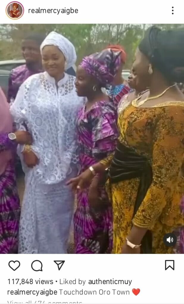 Mercy Aigbe visits Oro Kingdom