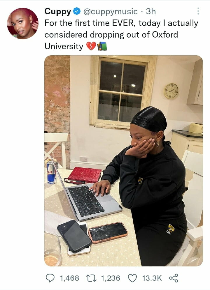 DJ Cuppy admits her 3rd degree struggles