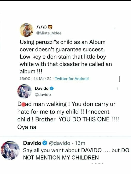 Davido slams troll for spitting his son