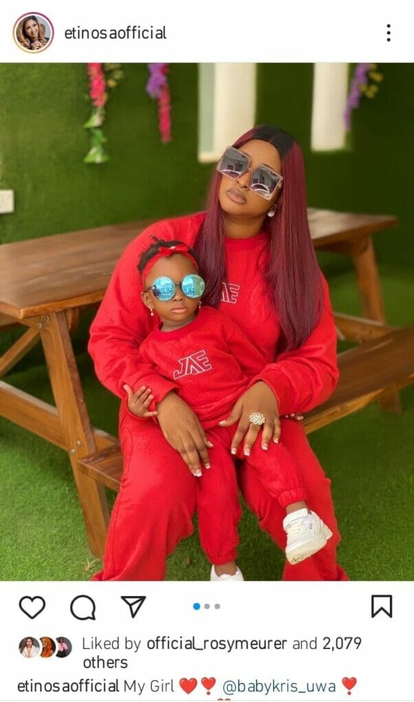 Lovely photos and Etinosa Idemudia and daughter