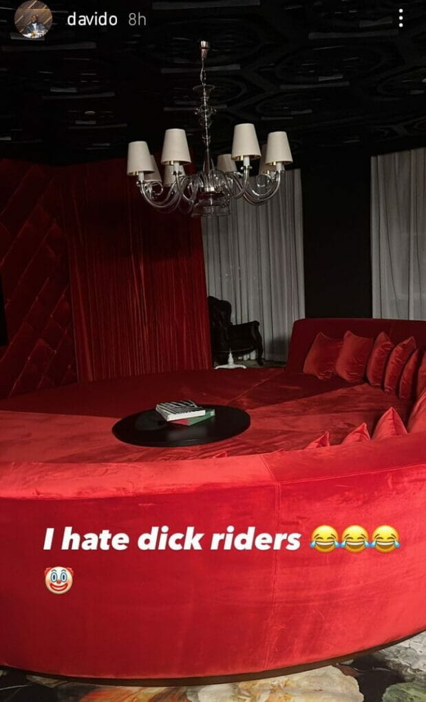 Davido hates dick riders