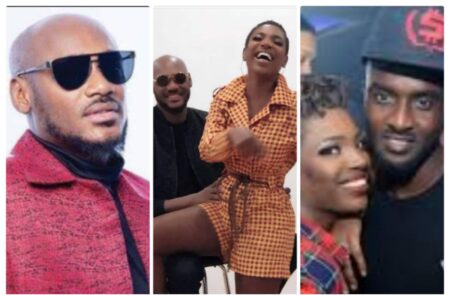 2baba stands by Annie Idibia as brother drags her