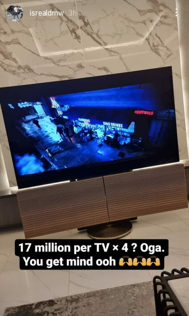 Davido's TV worth 68 million