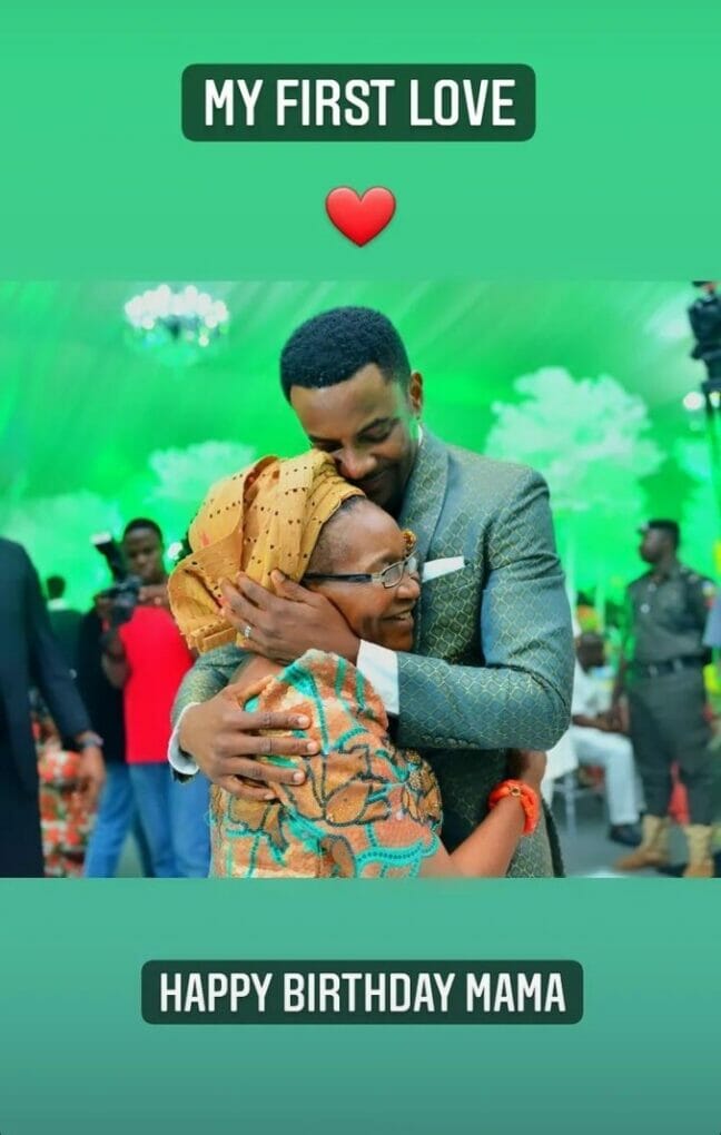 Ebuka Uchendu celebrates mother