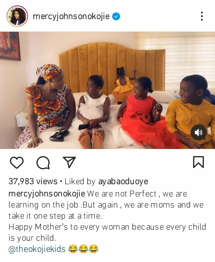 Mercy Johnson celebrates 2022 mother's day