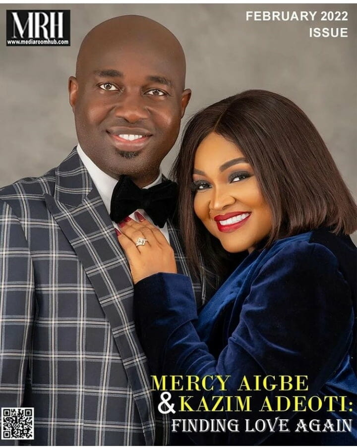 Mercy Aigbe and Kazim magazine cover