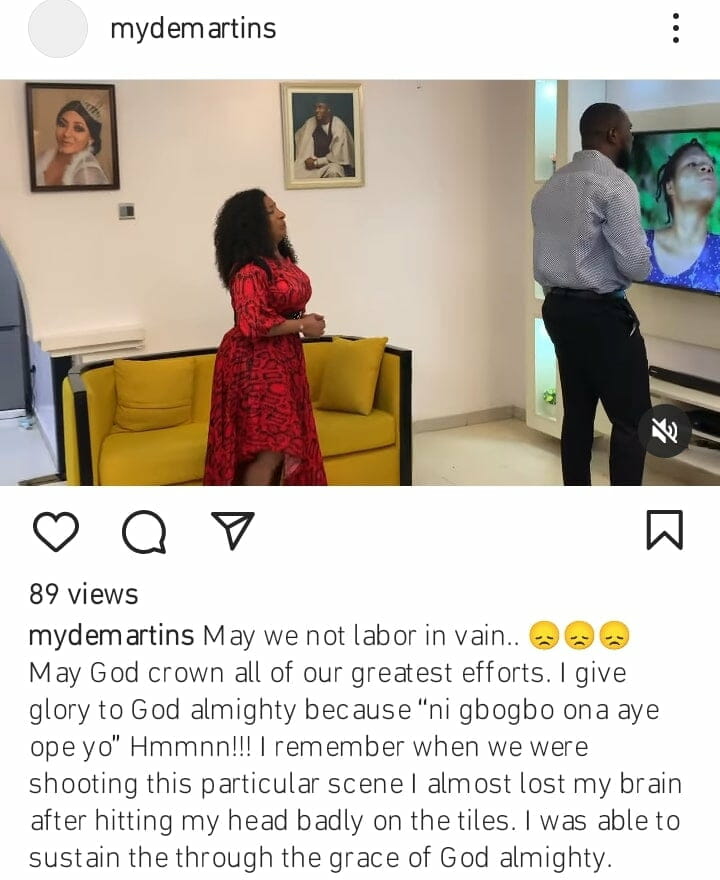 Mide Martins recounts how she almost lost her brain while filming 
