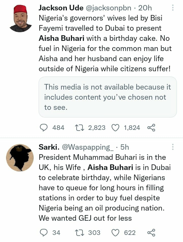 Reactions as Governors' wives surprise Aisha Buhari