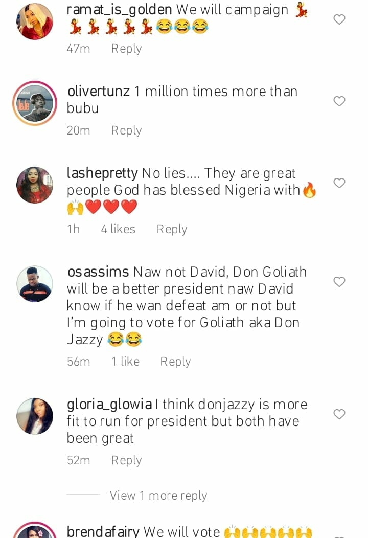 Davido and Don Jazzy for presidency