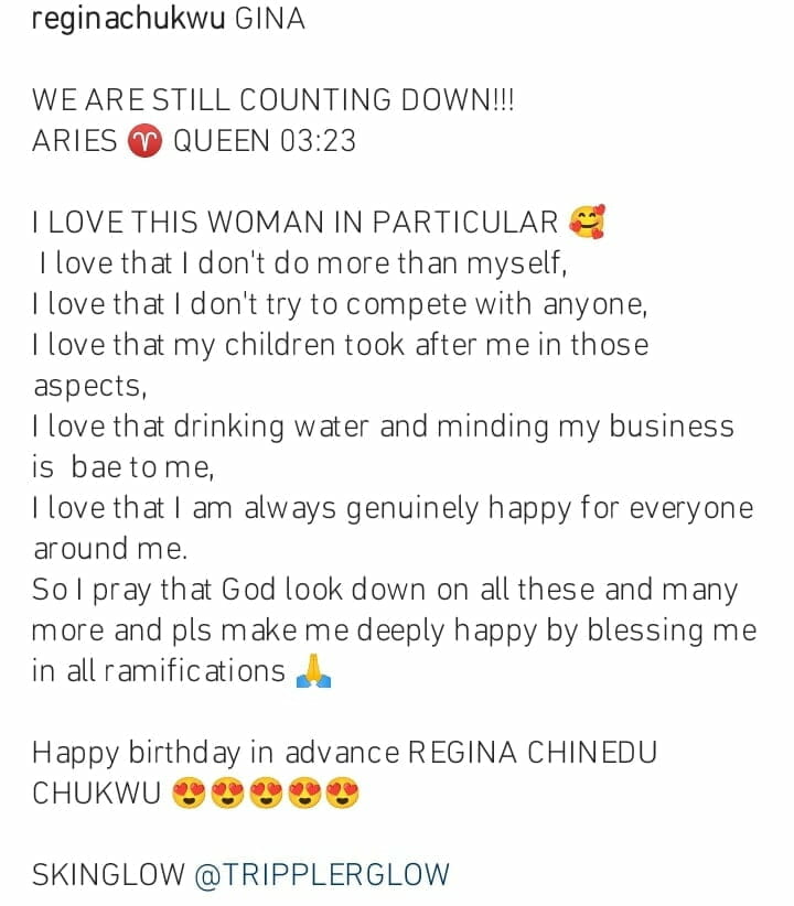 Regina Chukwu celebrates herself