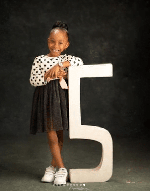 Moji Olaiya's daughter turns 5