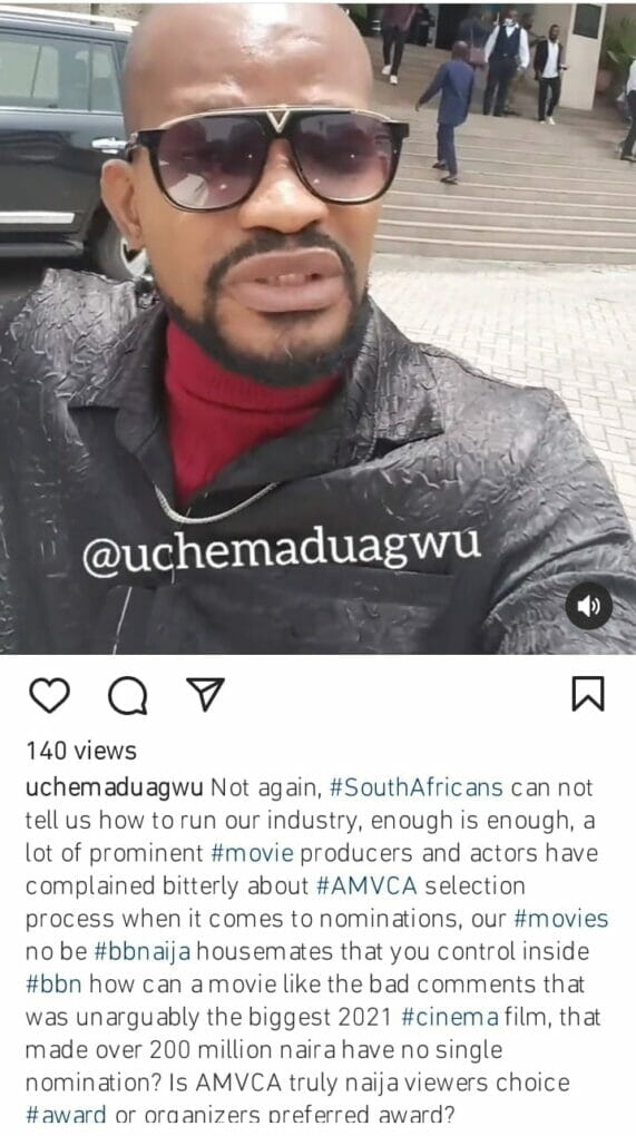 Uche Maduagwu calls out AMVCA