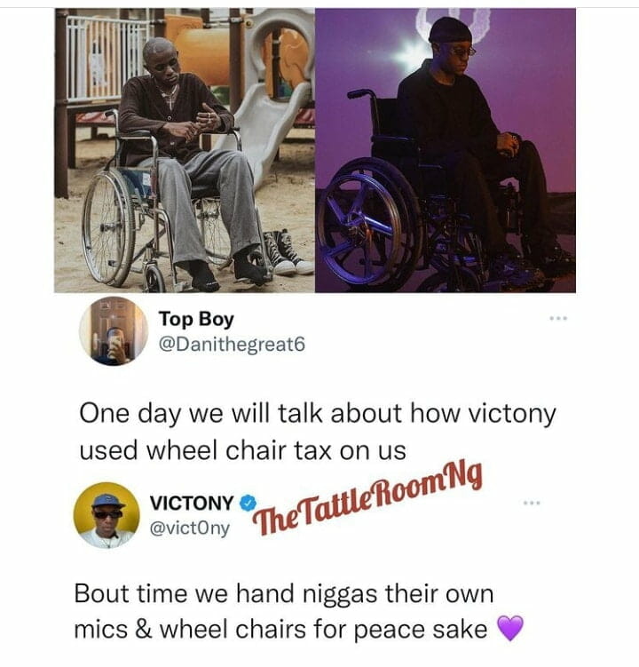 Victony respond as Twitter user claim he used his wheelchair to gain popularity