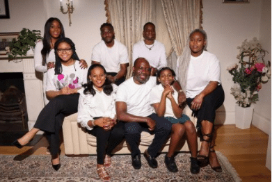 Charles and Nonye Soludo and their 6 kids