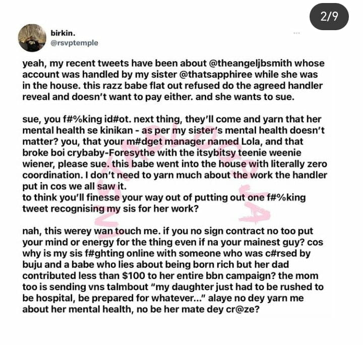 Angel Smith gets dragged by former social media handlers