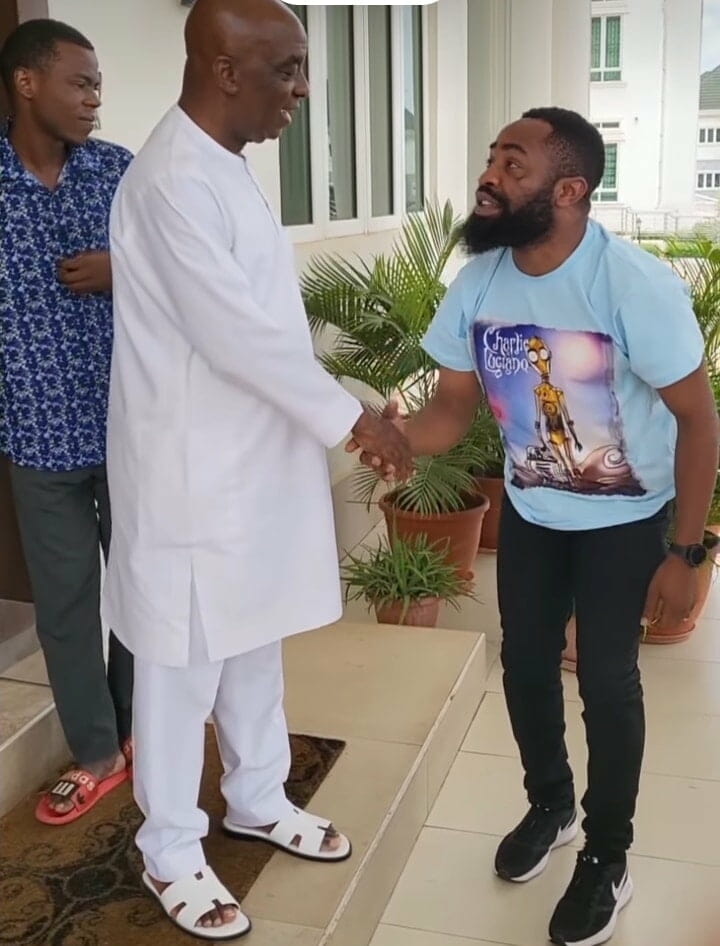 Woli Arole meets Bishop Oyedepo