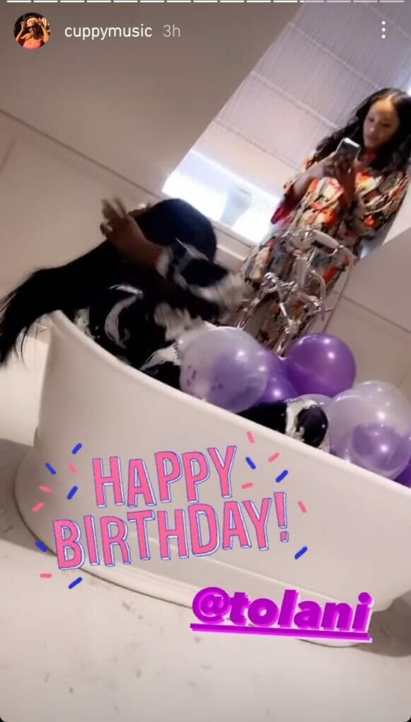 DJ Cuppy celebrates Tolani on her birthday
