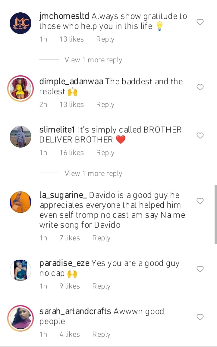 “He brought me back when I didn’t have a hit for almost a year” Davido receives applauds for crediting Tekno