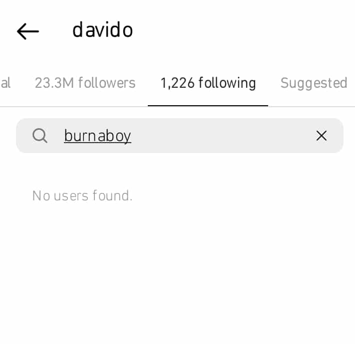Davido unfollows Burna Boy