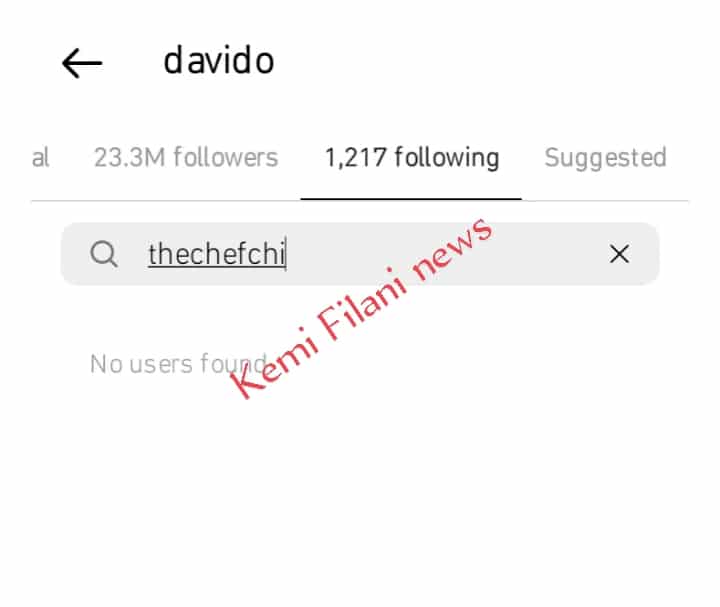 Davido and Chioma unfollow each other