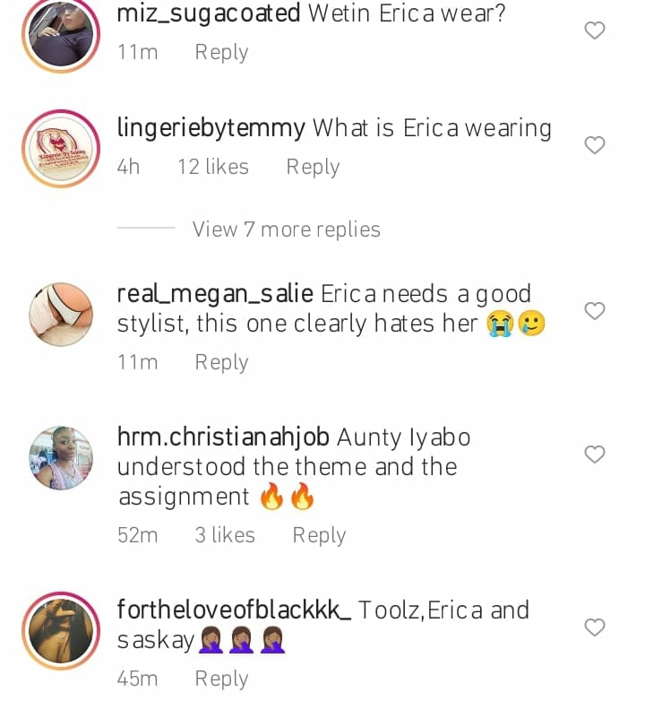 Nigerians criticize Erica's outfit to RHOL