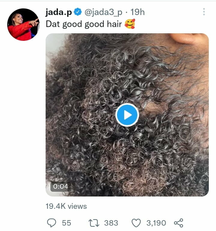 Jada Pallock compliments son's curly hair