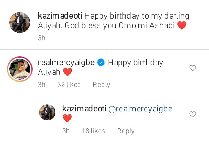 Nigerians react as Mercy Aigbe celebrates step daughter's birthday