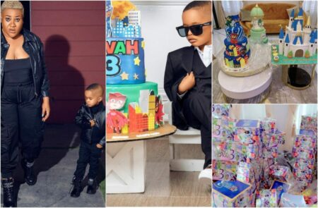 Nkechi Blessing shows off her son's 3rd birthday cakes