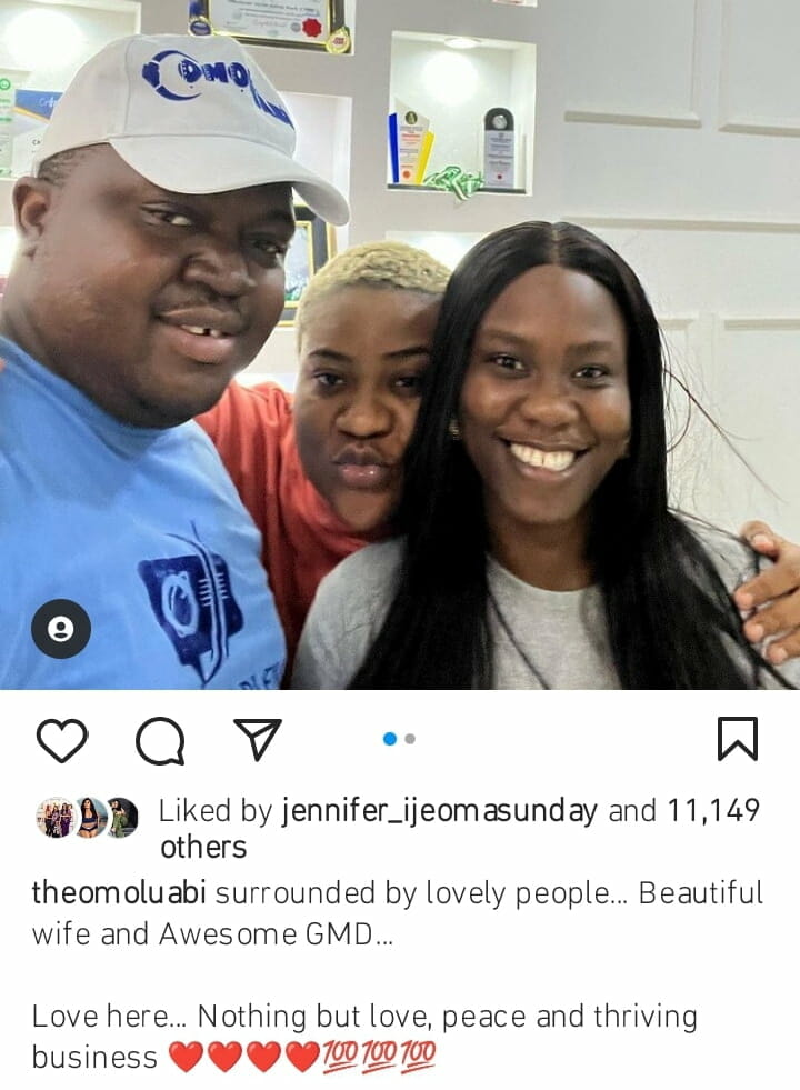Nkechi Blessing hangs out with Omoluabi Holdings CEO and wife