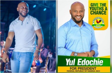Yul Edochie begs Nigerians yo buy him presidential form