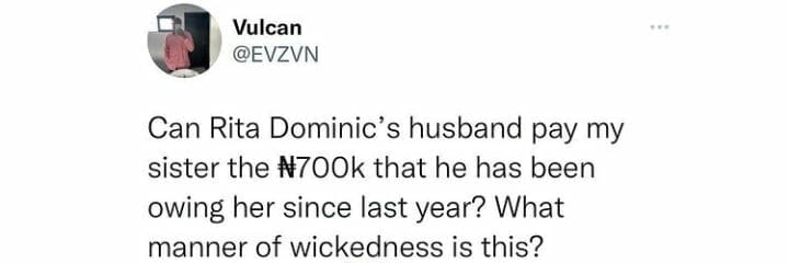 Rita Dominic’s husband in hot mess as lady drags him for unpaid debt
