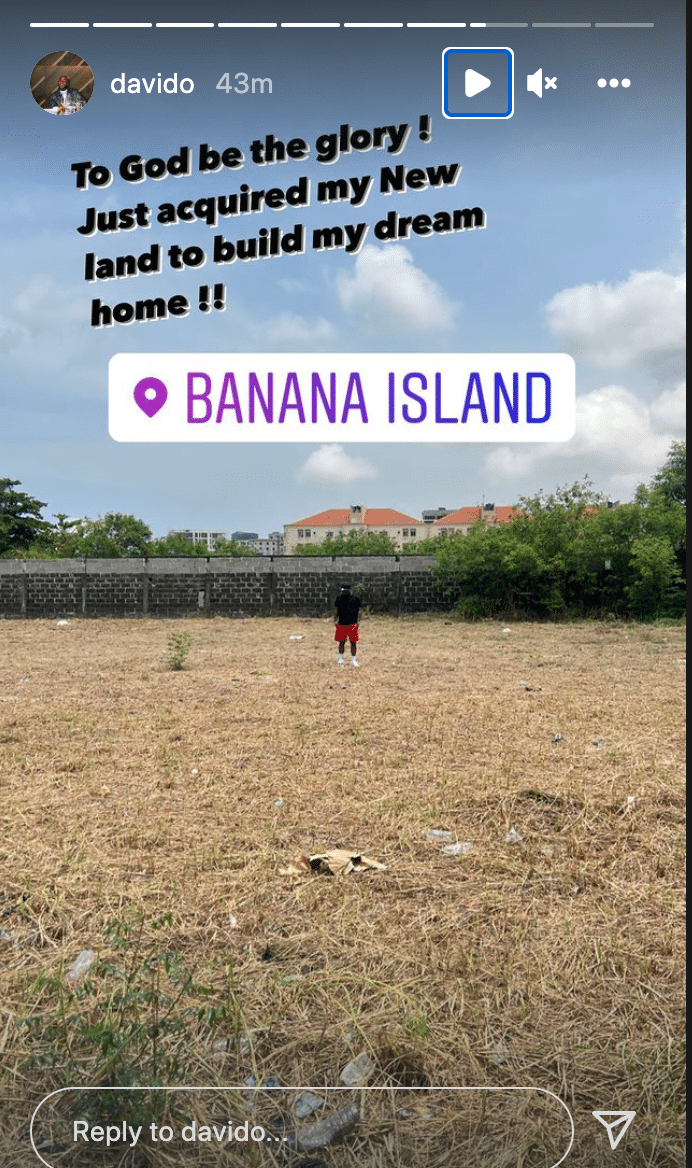 Davido splashes millions on a massive plot of land in Banana Island