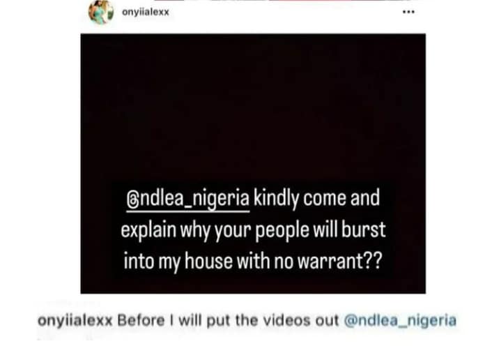 Onyii Alex calls out NDLEA