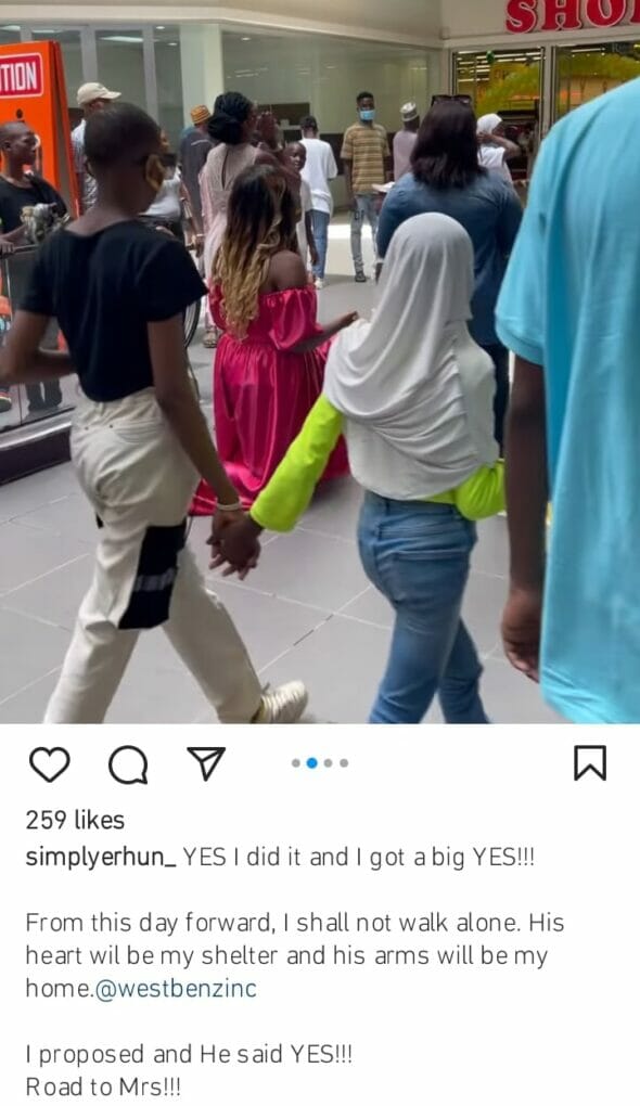 Lagos OAP proposes to her man