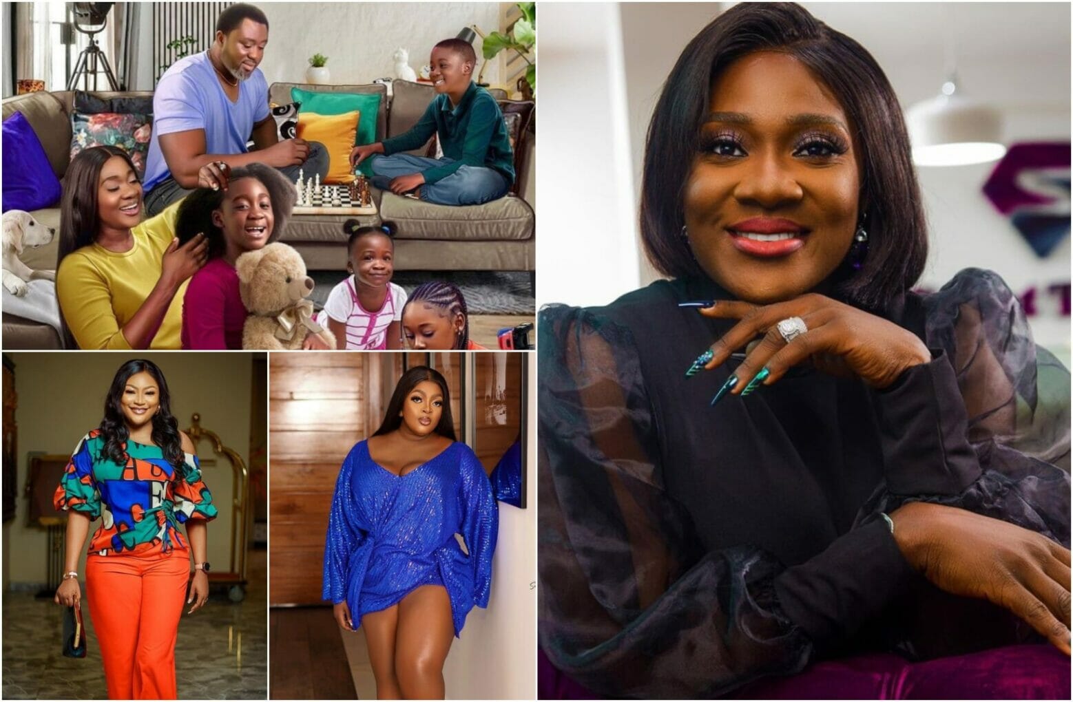 Fan wows Mercy Johnson with beautiful family artwork