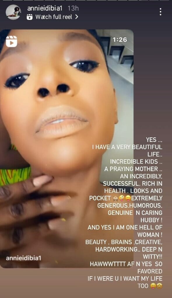 Annie Idibia's cryptic post
